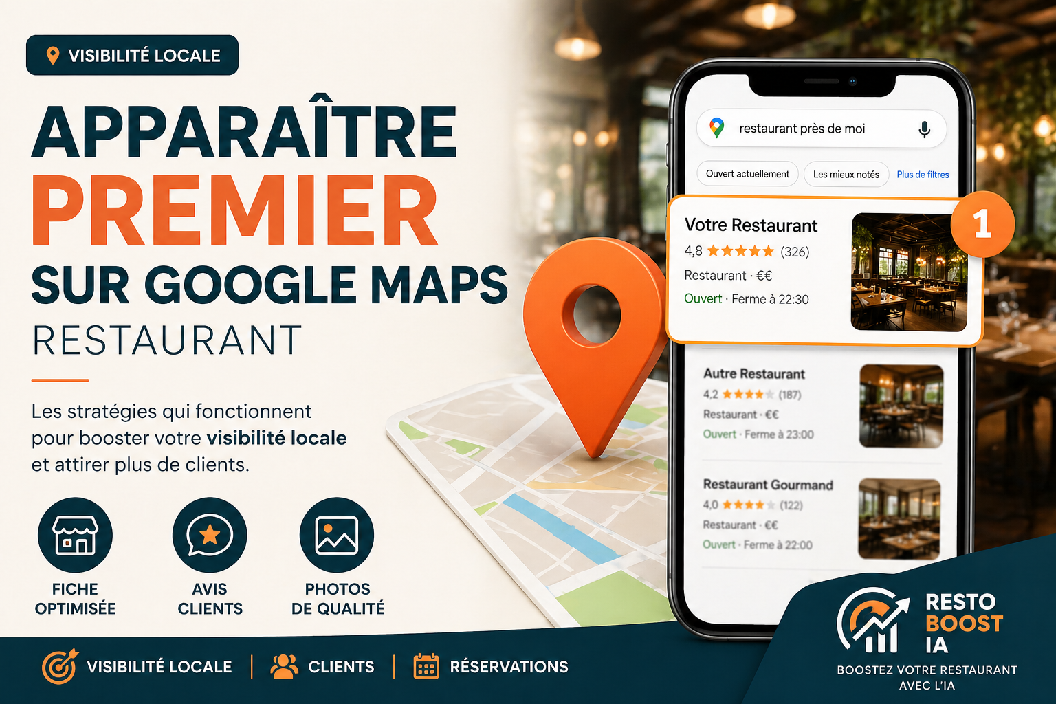 Comment apparaître en premier sur Google Maps pour son restaurant