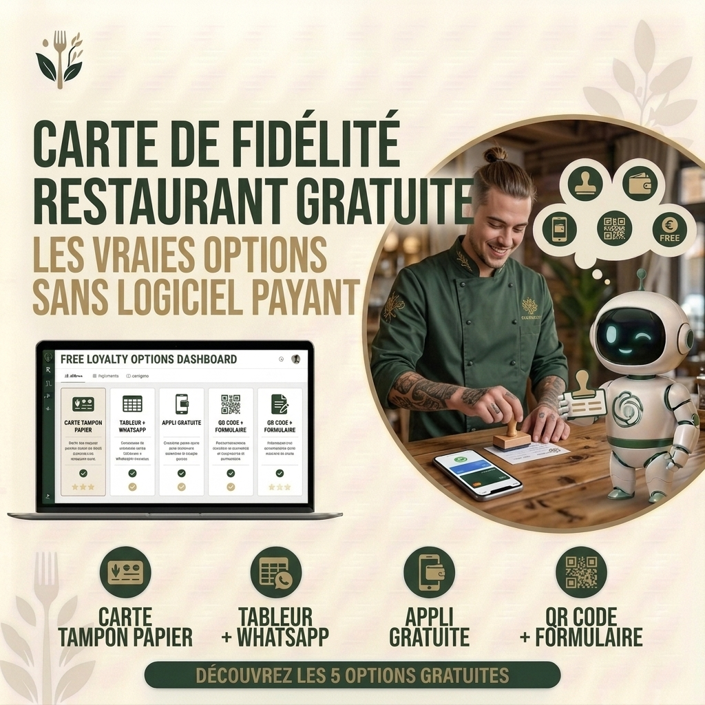 Carte de fidélité restaurant gratuite : les vraies options sans logiciel payant